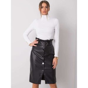RUE PARIS Black skirt with belt vyobraziť