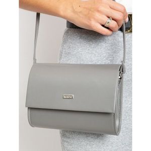 Clutch bag made of ecological gray leather vyobraziť