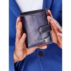 Men´s black wallet with a clasp closure vyobraziť