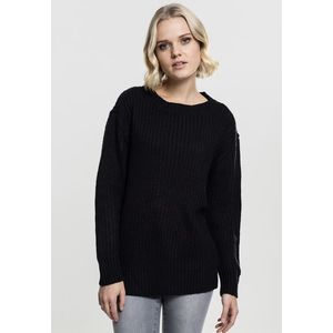 Dámsky sveter Urban Classics Basic Crew Sweater čierny Veľkosť: XS, Pohlavie: dámske vyobraziť