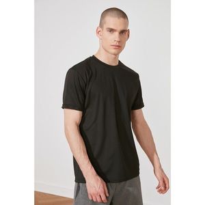 Trendyol Black Men's Regular Fit Bike Collar Short Sleeve T-Shirt vyobraziť
