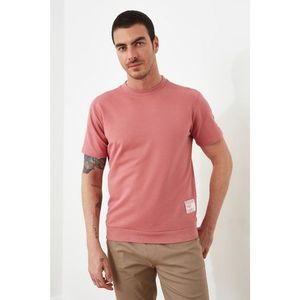Trendyol Rose Dry Men's Short Sleeves Regular Fit Slogan Labeled Sweatshirt vyobraziť