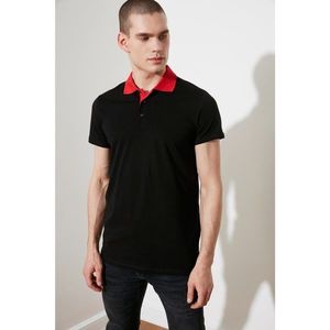 Trendyol Black Male Slim Fit Short Sleeve Polo Neck T-shirt vyobraziť