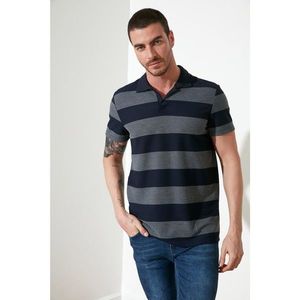Trendyol Navy Blue Men's Regular Fit Short Sleeve Polo Neck T-shirt vyobraziť