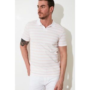 Trendyol White Men's Polo Neck Slim Fit T-shirt vyobraziť