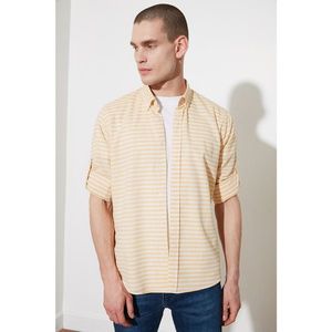 Trendyol Yellow Male Slim Fit Long Sleeve Epaulette Buttoned Collar Shirt vyobraziť