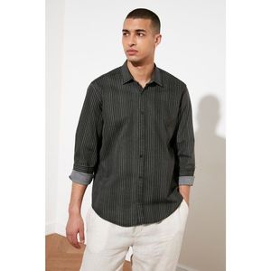 Trendyol Black Male Printed Pocketless Regular Fit Shirt vyobraziť