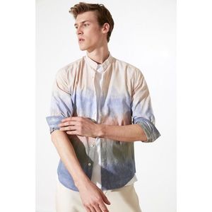 Trendyol MulticolorEd Men's Regular Fit Dominant Collar Color Transition Shirt vyobraziť
