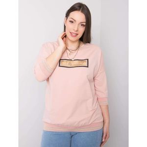 Dusty pink cotton plus size sweatshirt vyobraziť