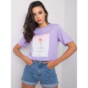 Purple women's t-shirt with print vyobraziť