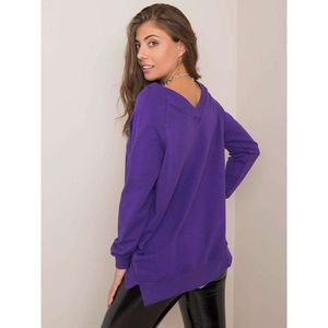 RUE PARIS Dark purple cotton sweatshirt vyobraziť