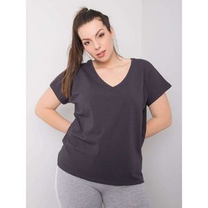 Graphite women's plus size V-neck t-shirt vyobraziť