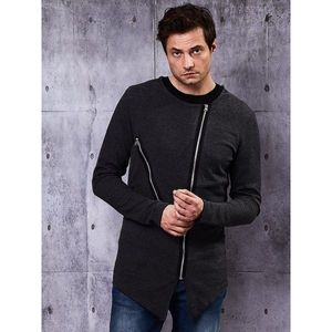 Dark gray men's sweatshirt with zippers vyobraziť