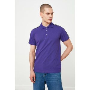 Trendyol Purple Men's Polo Neck T-shirt with Regular Fit Panel vyobraziť