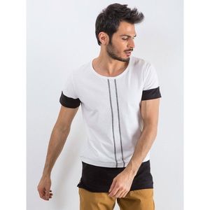 Men's white t-shirt with insets vyobraziť