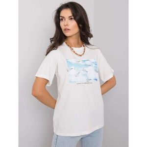 Women's white t-shirt with a print vyobraziť