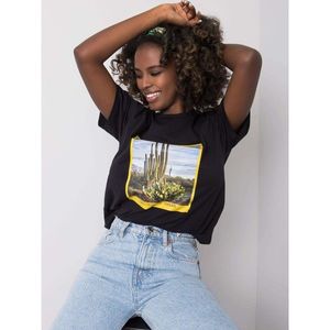 Black women's cotton t-shirt vyobraziť