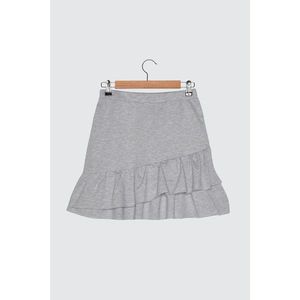Trendyol Gray Mini Knitted Skirt vyobraziť