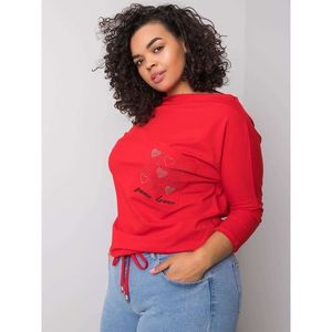 Red loose cotton blouse vyobraziť