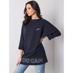 FOR FITNESS Navy blue sweatshirt without a hood vyobraziť