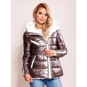 Silver metallic winter jacket vyobraziť