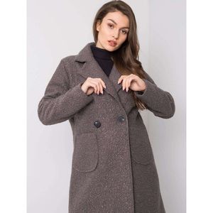 Women´s gray bouclé coat vyobraziť