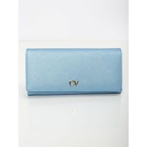 Rectangular blue eco-leather wallet vyobraziť