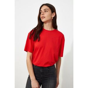 Trendyol Pomegranate Flower Boyfriend Printed Knitted T-Shirt vyobraziť