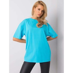 RUE PARIS Blue cotton t-shirt vyobraziť