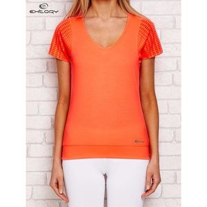 Fluo orange sport t-shirt for women vyobraziť