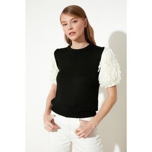 Trendyol Black Tassel Knitwear Sweater vyobraziť