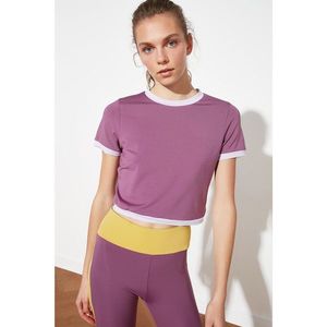 Trendyol Purple Crop Sports T-Shirt vyobraziť