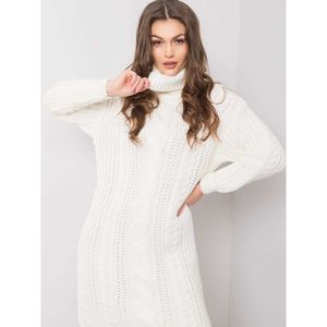 Off-white turtleneck knitted dress vyobraziť