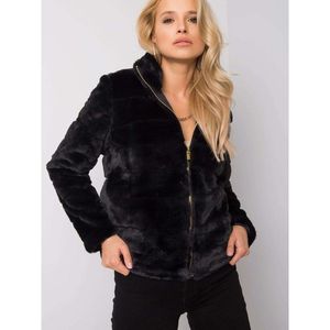 SUBLEVEL Black fur jacket without a hood vyobraziť