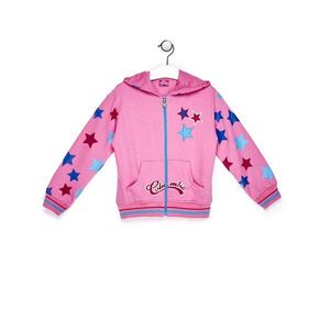 Light pink sweatshirt for a girl with stars vyobraziť