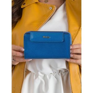 Leather wallet with a shimmering blue effect vyobraziť
