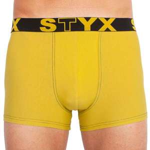 Men's boxers Styx sports rubber green-yellow (G1065) vyobraziť