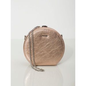 Round leather handbag, dirty pink vyobraziť