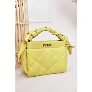 Small Quilted Purse On A Chain NOBO NBAG-K1330 Yellow vyobraziť