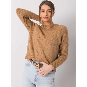 RUE PARIS Ladies´ dark beige sweater vyobraziť