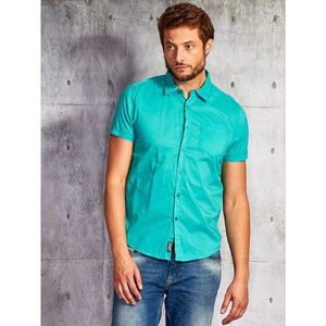 Green men´s shirt with short sleeves vyobraziť