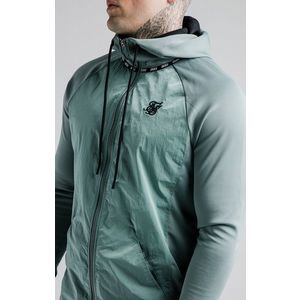 SIK SILK Pánska mikina SikSilk Adapt Crushed Nylon Zip pacific Veľkosť: M vyobraziť