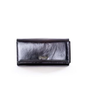 Women´s long black leather wallet vyobraziť