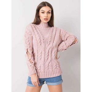 Dusty pink sweater with braids vyobraziť