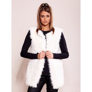 Women´s vest made of ecru fur vyobraziť