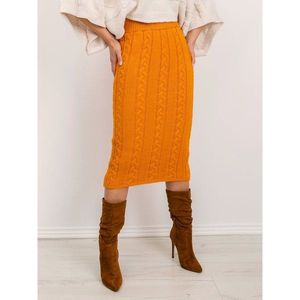 Knitted BSL orange skirt vyobraziť