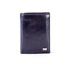 Black leather wallet with embossing vyobraziť