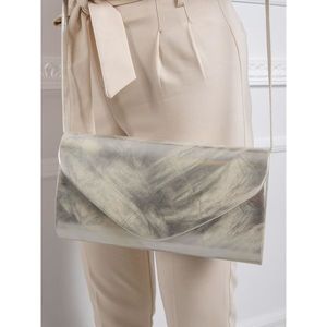 Silver clutch bag made of ecological leather vyobraziť