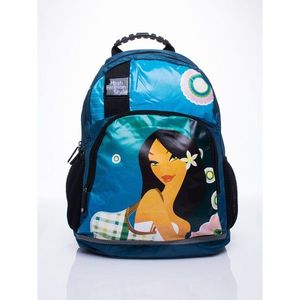 Blue school backpack with Mulan motif vyobraziť