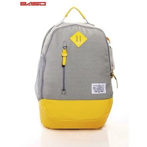 Gray and yellow school backpack vyobraziť